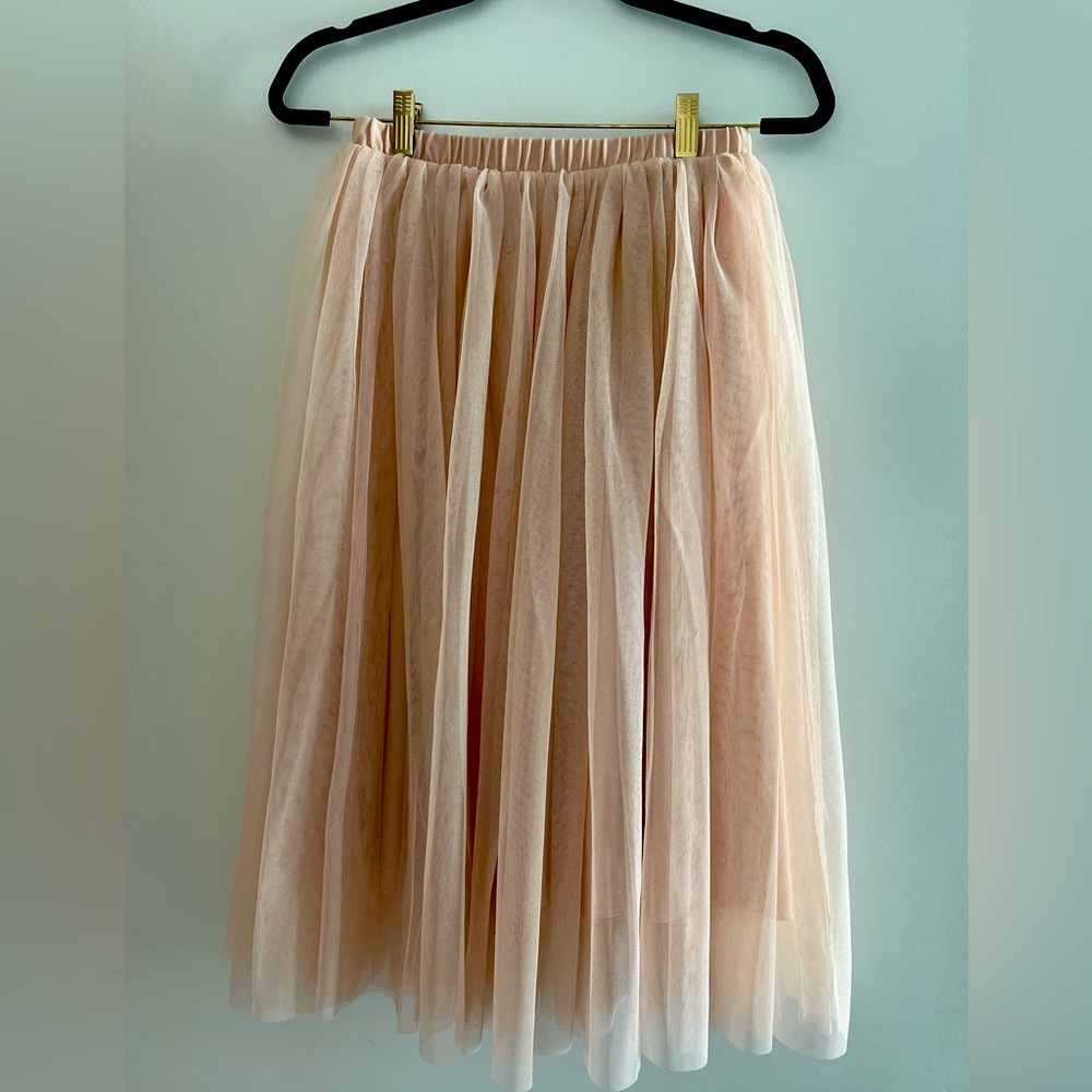 TuTu women blush color midi skirt 27" lenght